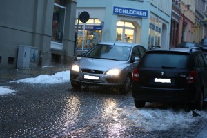 Einfahrt in die Einbahnstraße